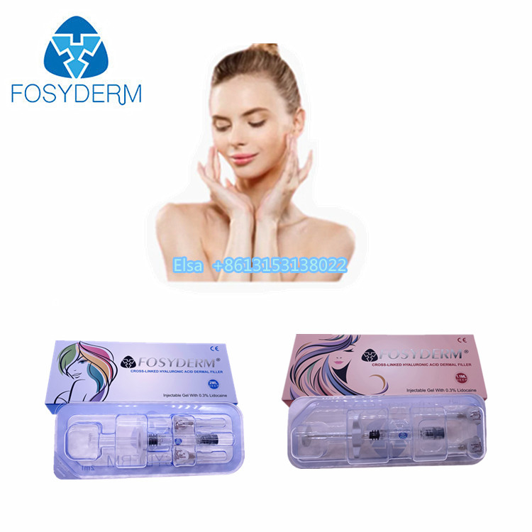 Fosyderm 2ml Гиалуроновая кислота гель Впрыски дерматического наполнителя для ухода за кожей лица и носа